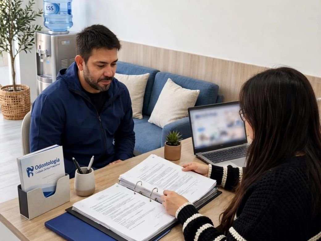 Recepción y sala de espera del consultorio